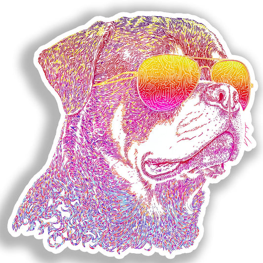 Rottweiler Dog Vinyl Decal Sticker for Car, Laptop, Tumbler and more # A018330-4" x 4"