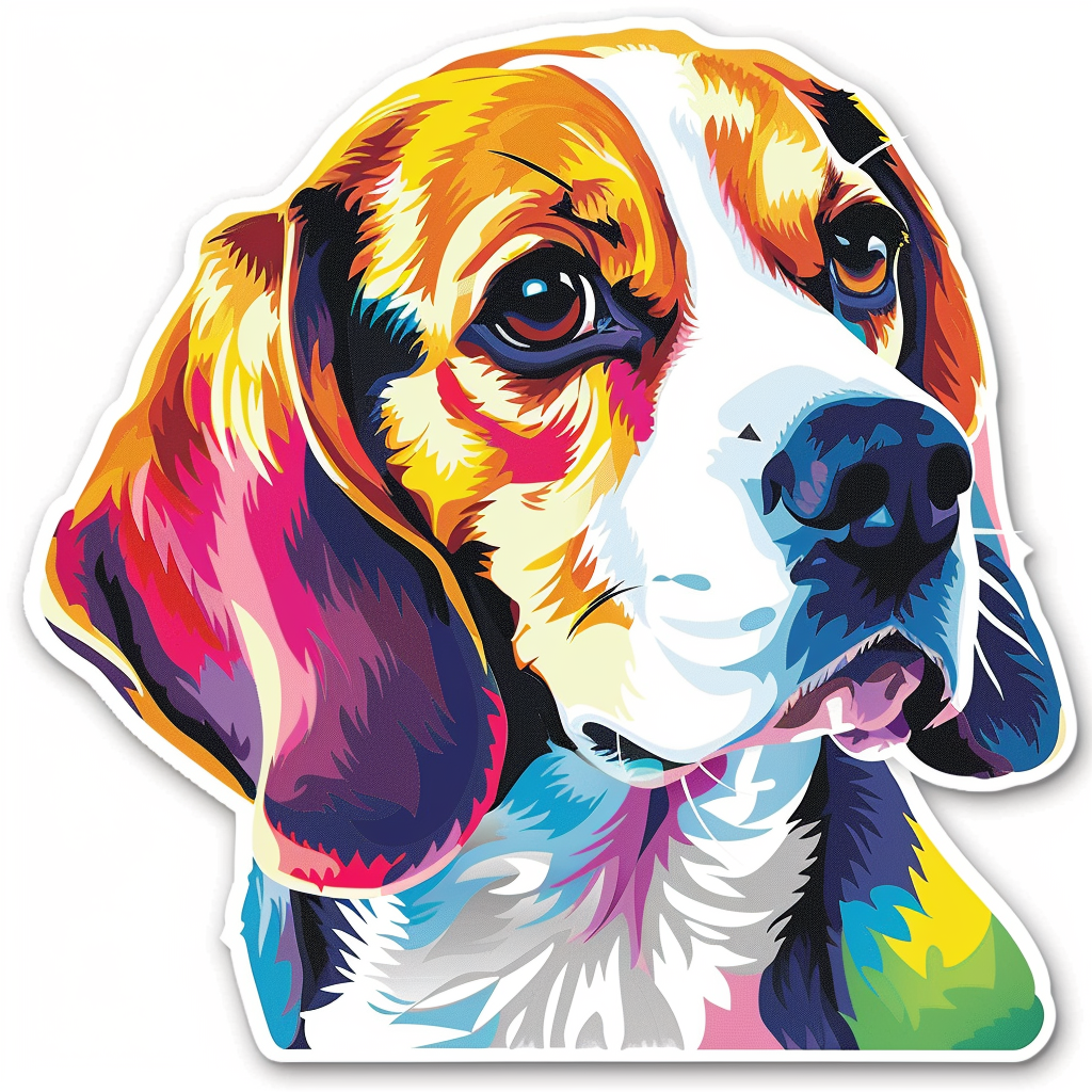 Beagle dog Vinyl Decal Sticker for Car, Laptop, Tumbler and more # F012101