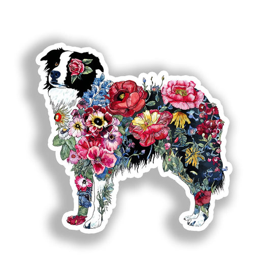 Border Callie Dog Vinyl Decal Sticker for Car, Laptop, Tumbler and more # A019028-4" x 4"