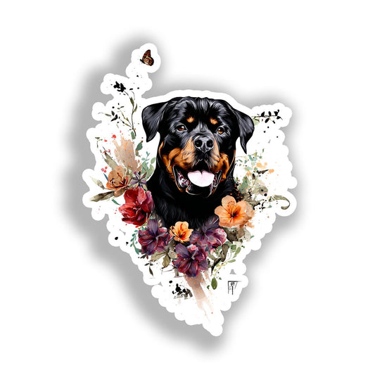 Rottweiler Dog Vinyl Decal Sticker for Car, Laptop, Tumbler and more # A018174-4" x 4"