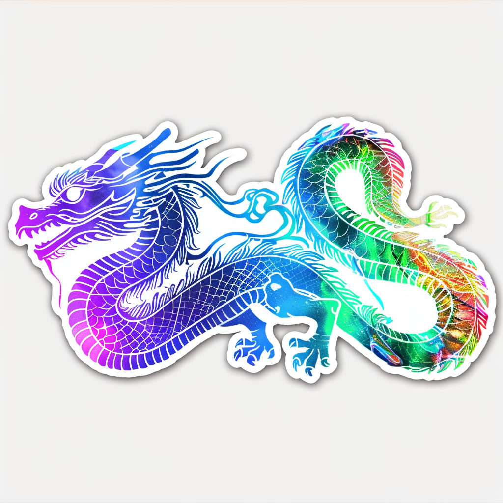 Sticker of a Dragon majestic Expressive surreal Vinyl Decal Sticker for Car, Laptop, Tumbler and more # F019158