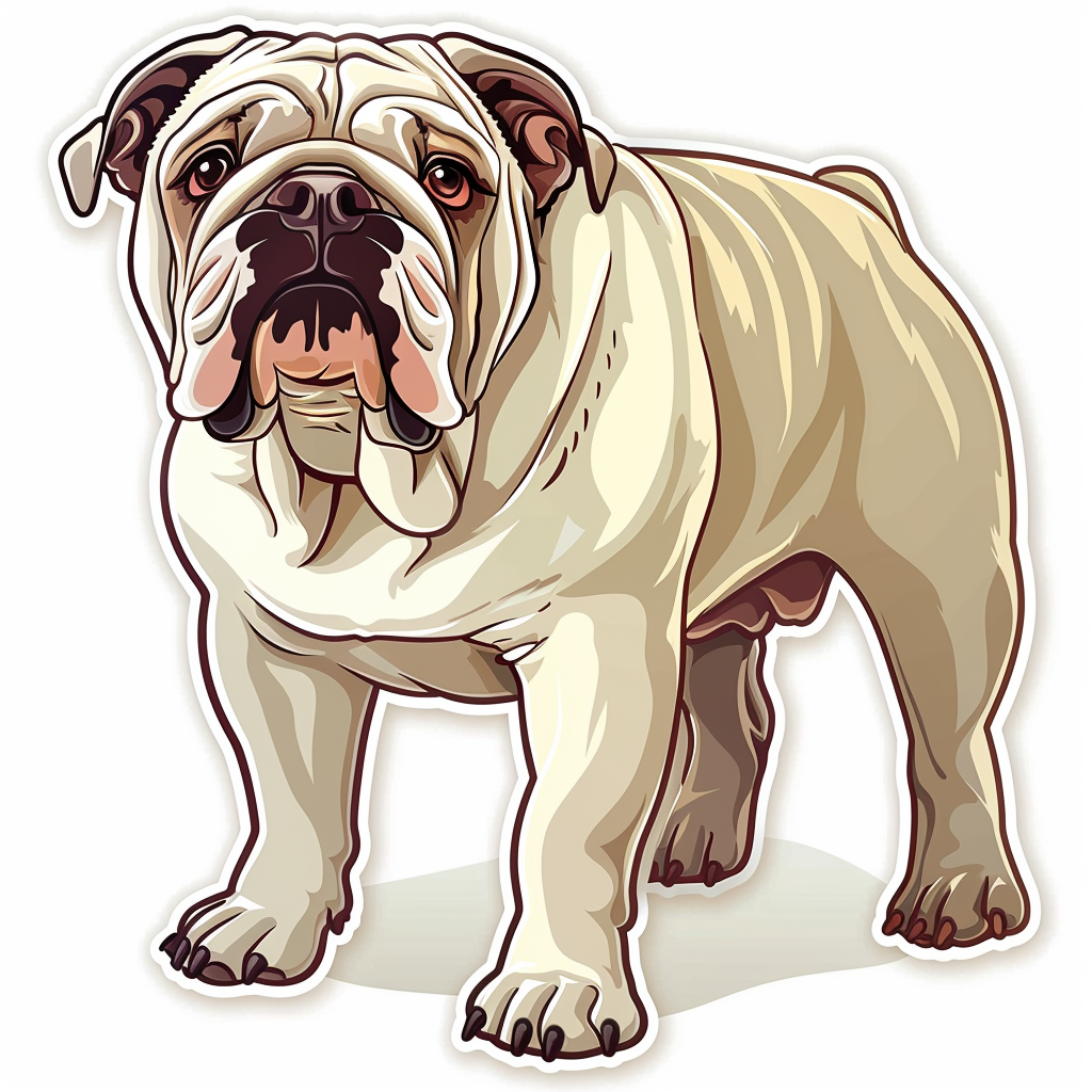 Bulldog Dog majestic Expressive surreal Vinyl Decal Sticker for Car, Laptop, Tumbler and more # F017336