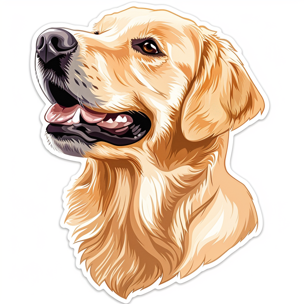 Golden Retriever Dog Vinyl Decal Sticker for Car, Laptop, Tumbler and more # F010572