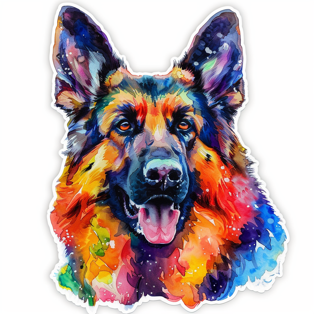 German Shepherd Dog Vinyl Decal Sticker for Car, Laptop, Tumbler and more # F011630