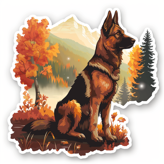 German Shepherd Dog Vinyl Decal Sticker for Car, Laptop, Tumbler and more # F07152