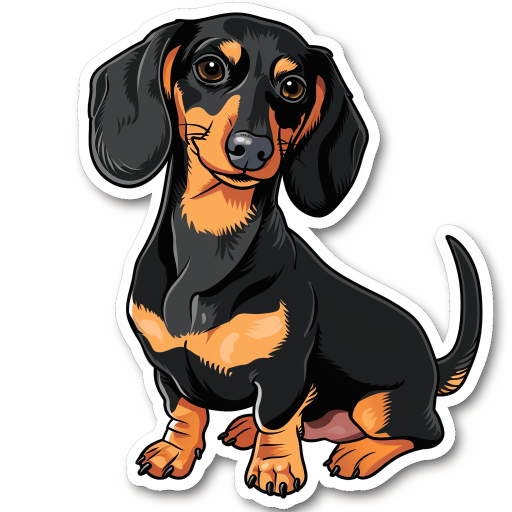 Dachshund Dog Vinyl Decal Sticker for Car, Laptop, Tumbler and more # F013102