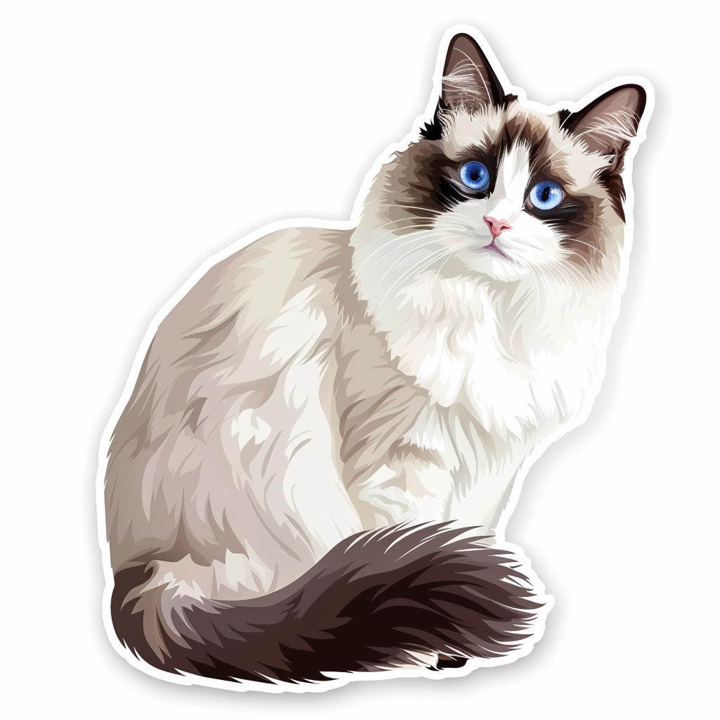 Ragdoll cat Vinyl Decal Sticker for Car, Laptop, Tumbler and more # F07632