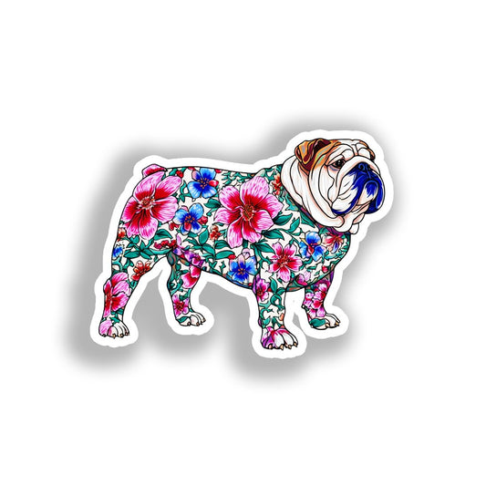Bulldog English Dog Vinyl Decal Sticker for Car, Laptop, Tumbler and more # A018952-4" x 4"