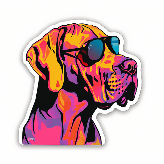 Great Dane Dog Expressive surreal Vinyl Decal Sticker for Car, Laptop, Tumbler and more # F022676