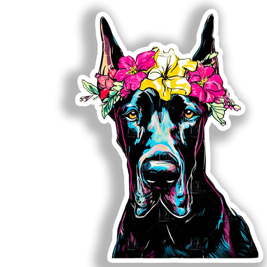 Great Dane Dog Vinyl Decal Sticker for Car, Laptop, Tumbler and more # A019515-4" x 4"
