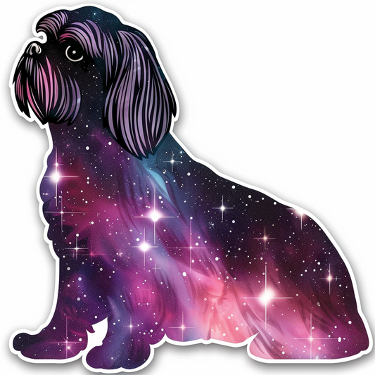 Adorable Shih Tzu Dog Expressive surreal Vinyl Decal Sticker for Car, Laptop, Tumbler and more # F018246