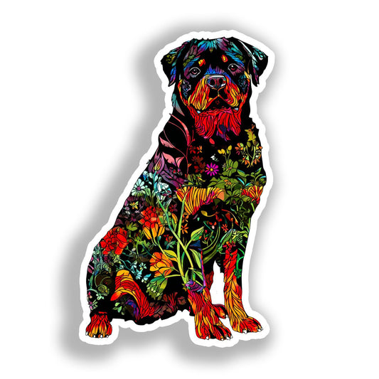 Rottweiler Dog Vinyl Decal Sticker for Car, Laptop, Tumbler and more # A019219-4" x 4"