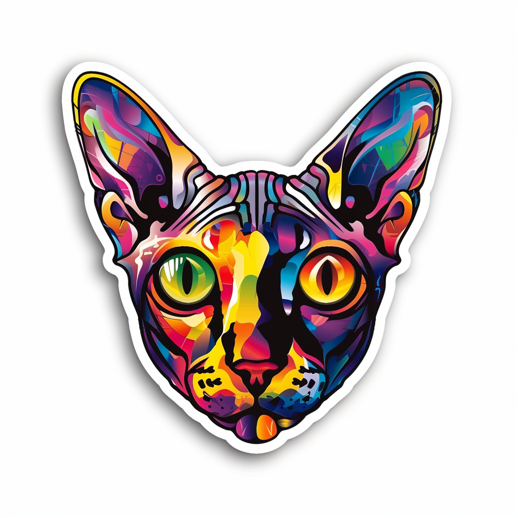Sphynx Cat Vinyl Decal Sticker for Car, Laptop, Tumbler and more # F09984