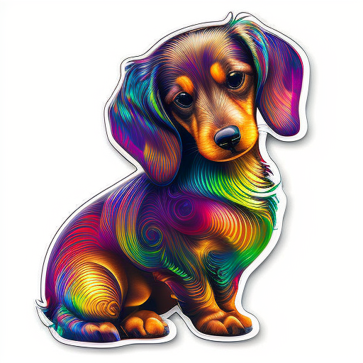 Heartcore Dachshund Dog Vinyl Decal Sticker for Car, Laptop, Tumbler and more # F012723