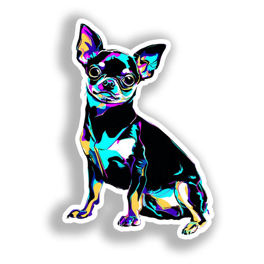 Chihuahua Dog Vinyl Decal Sticker for Car, Laptop, Tumbler and more # A017922-4" x 4"