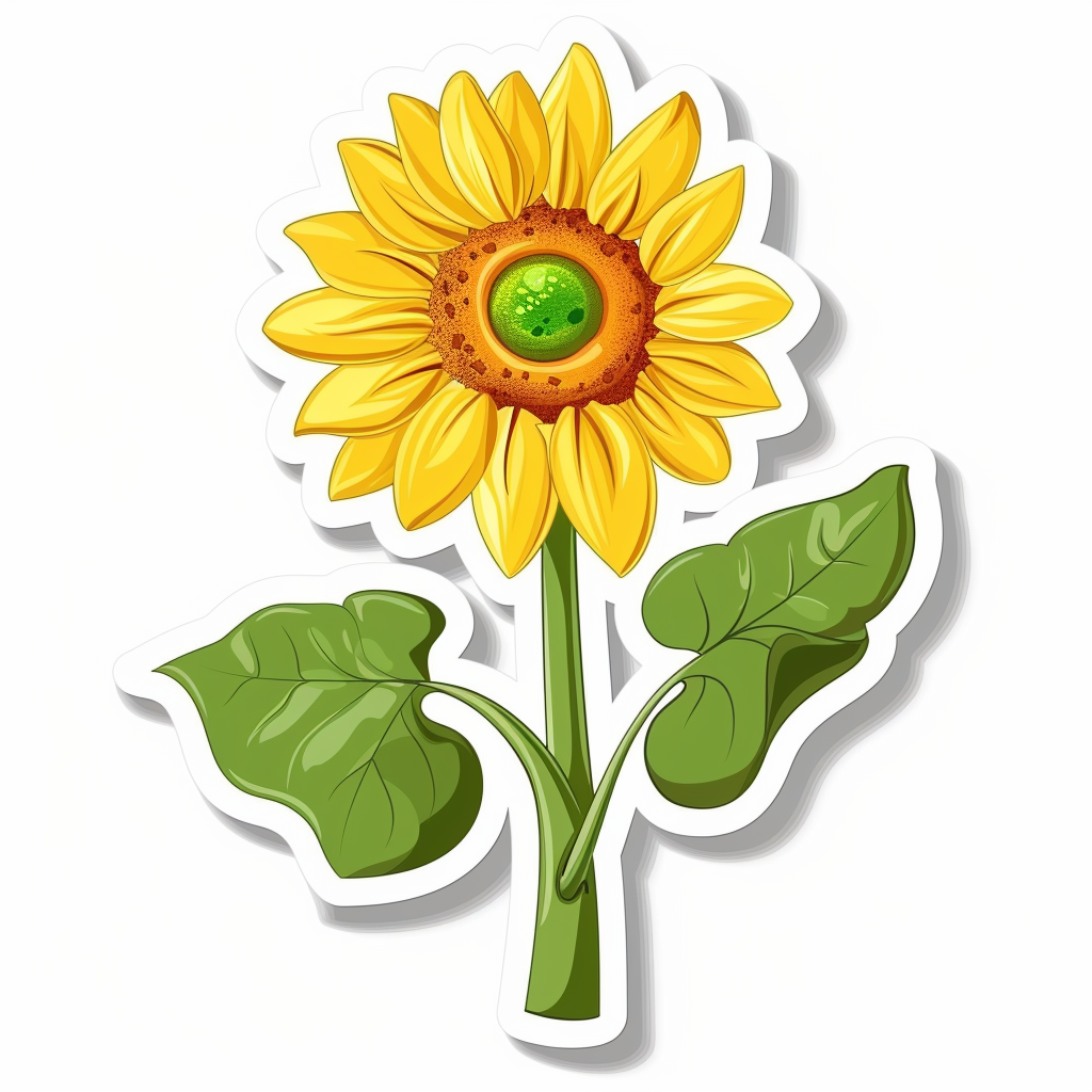 Sunflower flower majestic Expressive surreal Vinyl Decal Sticker for Car, Laptop, Tumbler and more # F023075