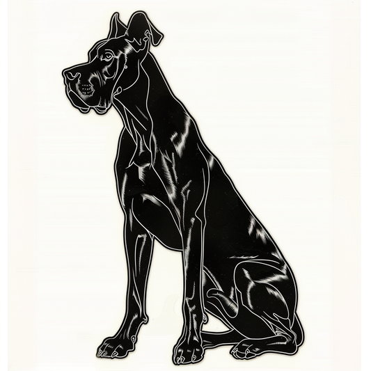 Adorable Great Dane Dog Expressive surreal Vinyl Decal Sticker for Car, Laptop, Tumbler and more # F017755