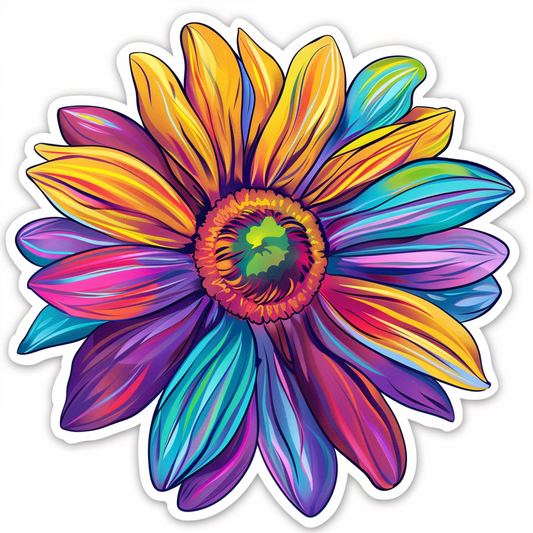 Sunflower flower majestic Expressive surreal Vinyl Decal Sticker for Car, Laptop, Tumbler and more # F023081