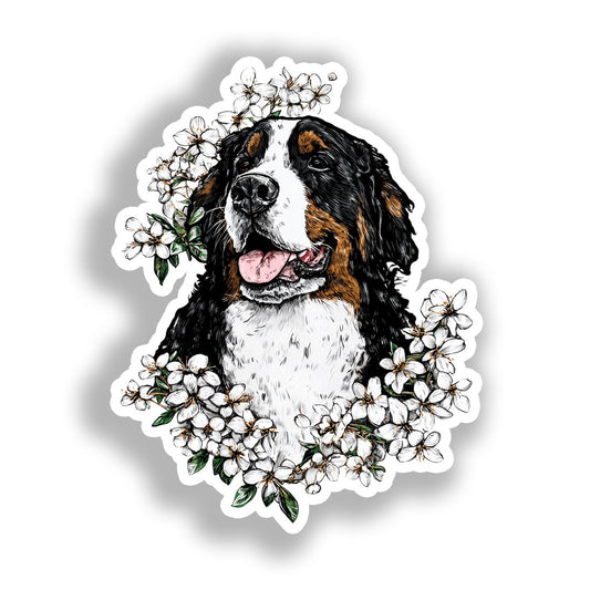 Bernese Mountain Dog Vinyl Decal Sticker for Car, Laptop, Tumbler and more # A018642-4" x 4"