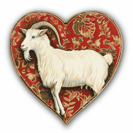 Goat majestic Expressive surreal Vinyl Decal Sticker for Car, Laptop, Tumbler and more # F020700-4" x 4"