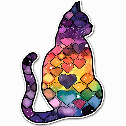 American Shorthair Cat majestic Expressive surreal Vinyl Decal Sticker for Car, Laptop, Tumbler and more # F018806