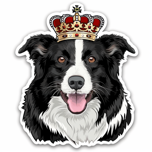 Border Collie Dog majestic Expressive surreal Vinyl Decal Sticker for Car, Laptop, Tumbler and more # F021756-4" x 4"