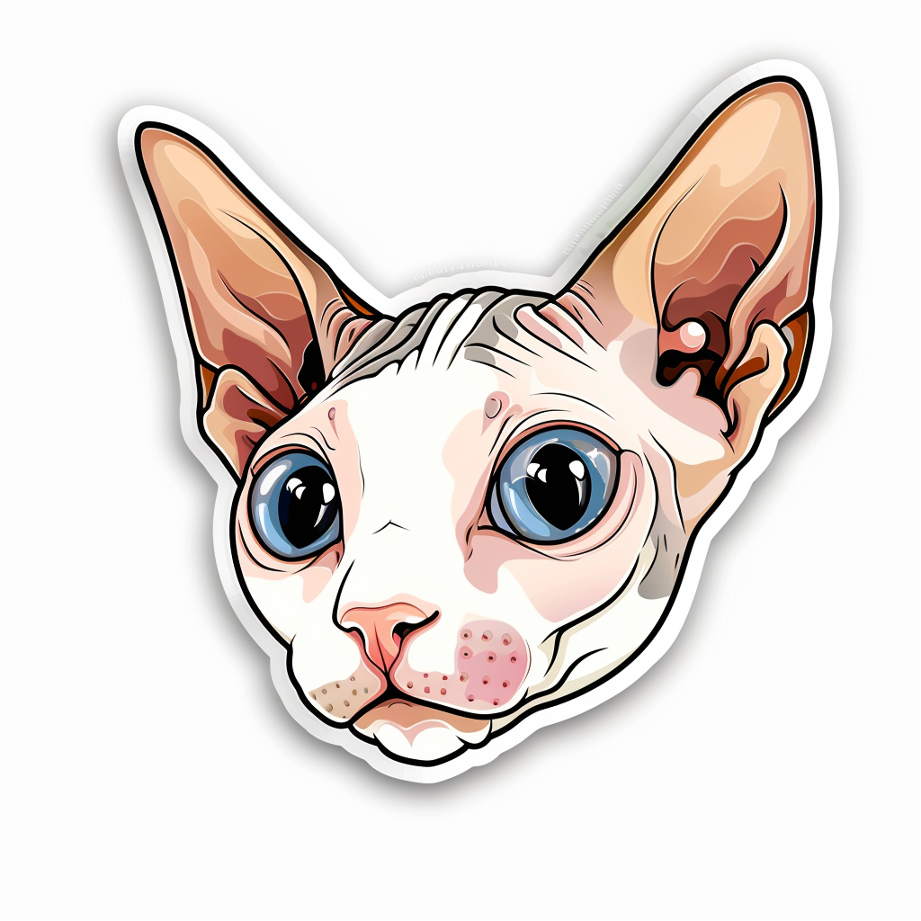 Sphynx Cat Vinyl Decal Sticker for Car, Laptop, Tumbler and more # F09992
