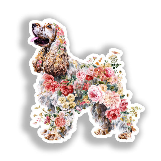 Cocker Spaniel Dog Vinyl Decal Sticker for Car, Laptop, Tumbler and more # A019803-4" x 4"