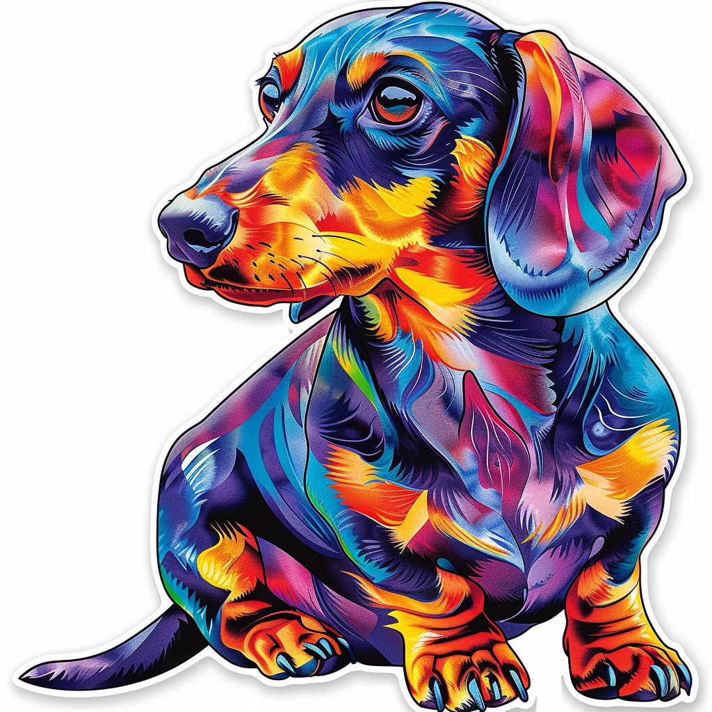 Dachshund Dog Vinyl Decal Sticker for Car, Laptop, Tumbler and more # F013014