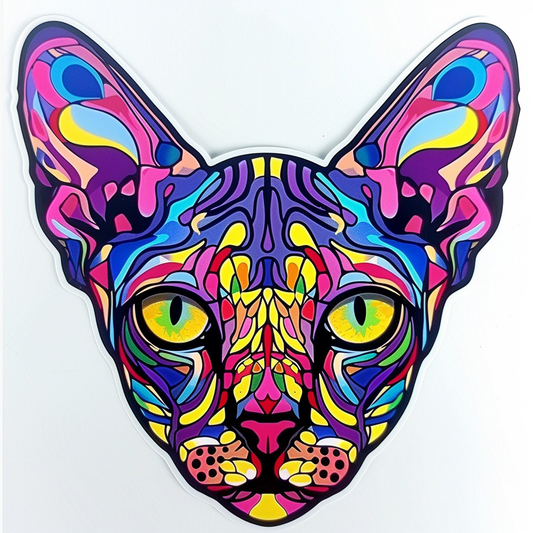 Sphynx Cat Vinyl Decal Sticker for Car, Laptop, Tumbler and more # F010000