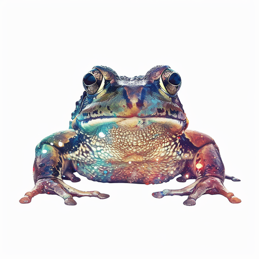 Sticker of a Frog galaxy majestic Expressive surreal Vinyl Decal Sticker for Car, Laptop, Tumbler and more # F016664