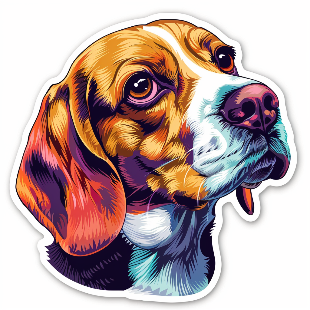 Beagle dog Vinyl Decal Sticker for Car, Laptop, Tumbler and more # F011742
