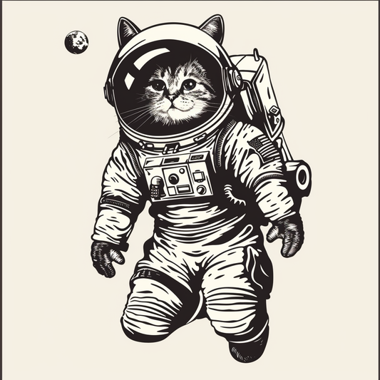 American Shorthair Cat majestic Expressive surreal Vinyl Decal Sticker for Car, Laptop, Tumbler and more # F019815-4" x 4"