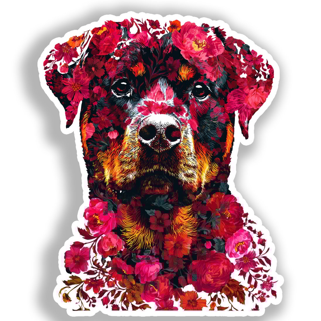 Rottweiler Dog Vinyl Decal Sticker for Car, Laptop, Tumbler and more # A018219-4" x 4"