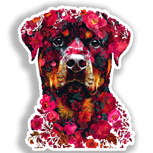 Rottweiler Dog Vinyl Decal Sticker for Car, Laptop, Tumbler and more # A018219-4" x 4"