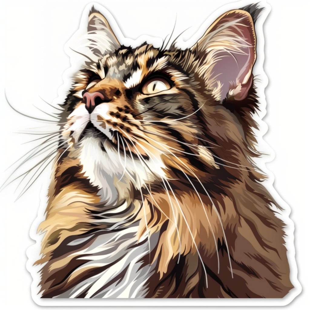 Maine Coon cat Vinyl Decal Sticker for Car, Laptop, Tumbler and more # F07749
