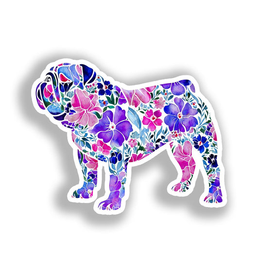 Bulldog English Dog Vinyl Decal Sticker for Car, Laptop, Tumbler and more # A018921-4" x 4"