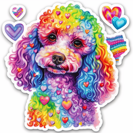 Poodle Dog heartcore Vinyl Decal Sticker for Car, Laptop, Tumbler and more # F012295