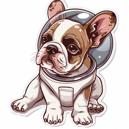 Bulldog Dog majestic Expressive surreal Vinyl Decal Sticker for Car, Laptop, Tumbler and more # F017709