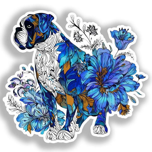 Boxer Dog Vinyl Decal Sticker for Car, Laptop, Tumbler and more # A018960-4" x 4"