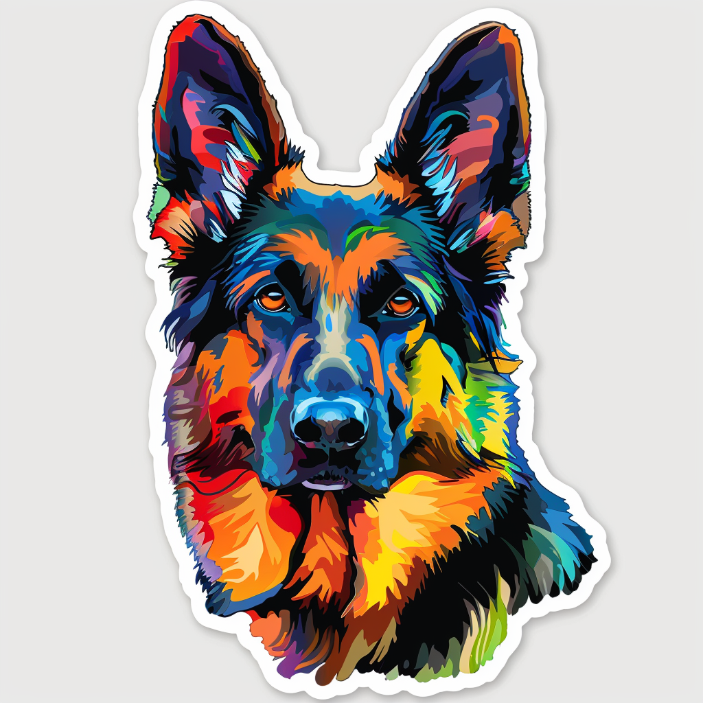German Shepherd Dog Vinyl Decal Sticker for Car, Laptop, Tumbler and more # F011645