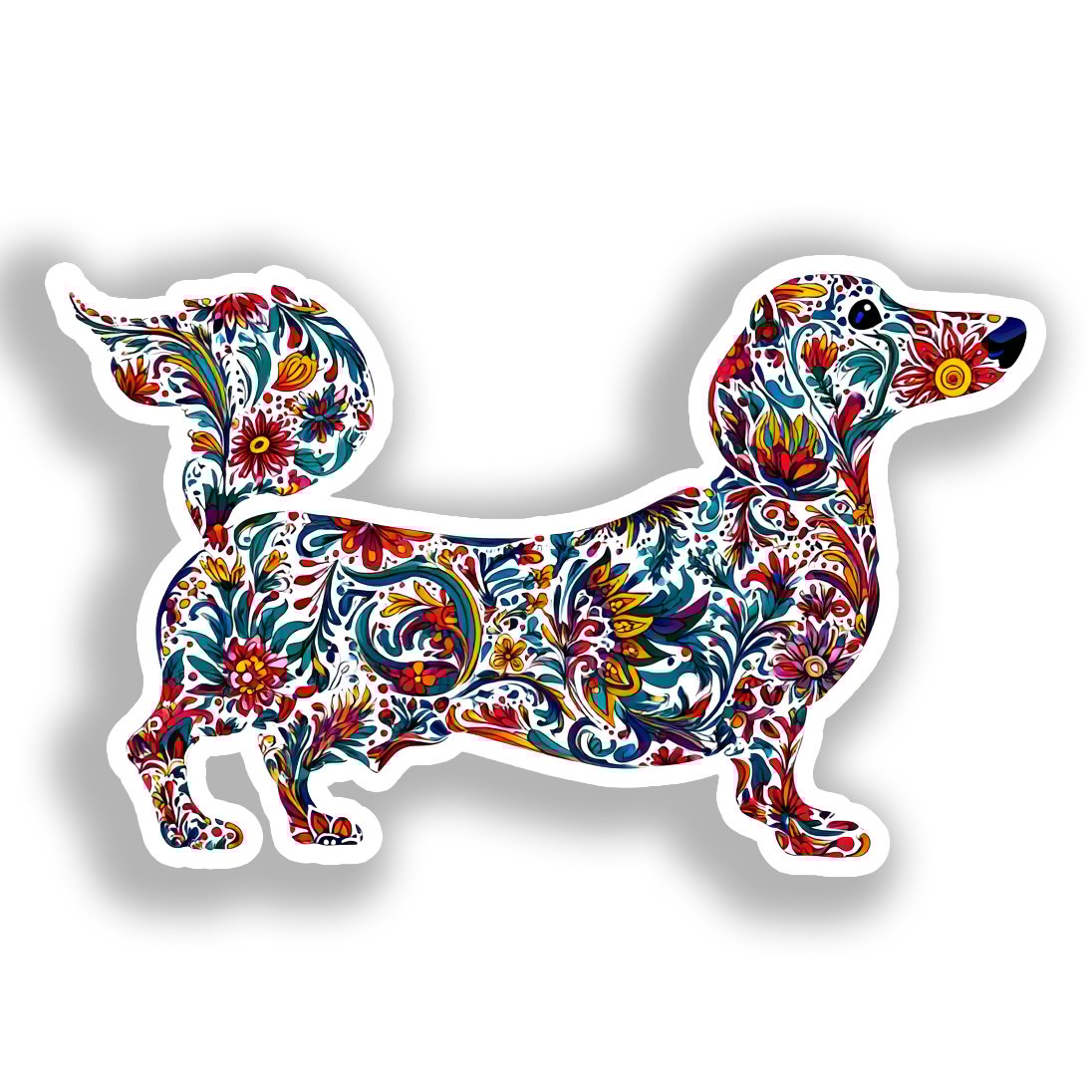 Dachshund Dog Vinyl Decal Sticker for Car, Laptop, Tumbler and more # A019743-4" x 4"