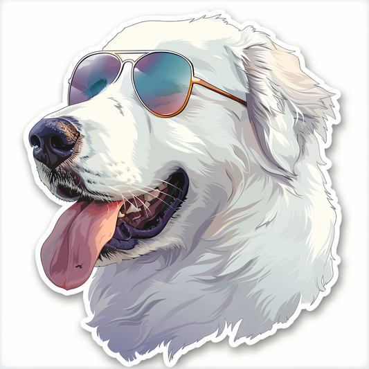Sticker of Great Pyrenees dog  Vinyl Decal Sticker for Car, Laptop, Tumbler and more # F023633
