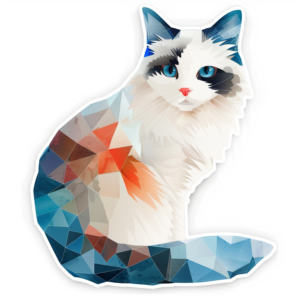 Ragdoll Cat Vinyl Decal Sticker for Car, Laptop, Tumbler and more # F07996