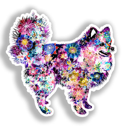 Pomeranian Dog Vinyl Decal Sticker for Car, Laptop, Tumbler and more # A017332-4" x 4"