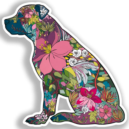 Large Breed Dog Vinyl Decal Sticker for Car, Laptop, Tumbler and more # A019408-4" x 4"
