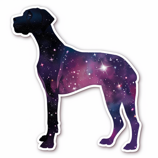 Adorable Great Dane Dog Expressive surreal Vinyl Decal Sticker for Car, Laptop, Tumbler and more # F017978