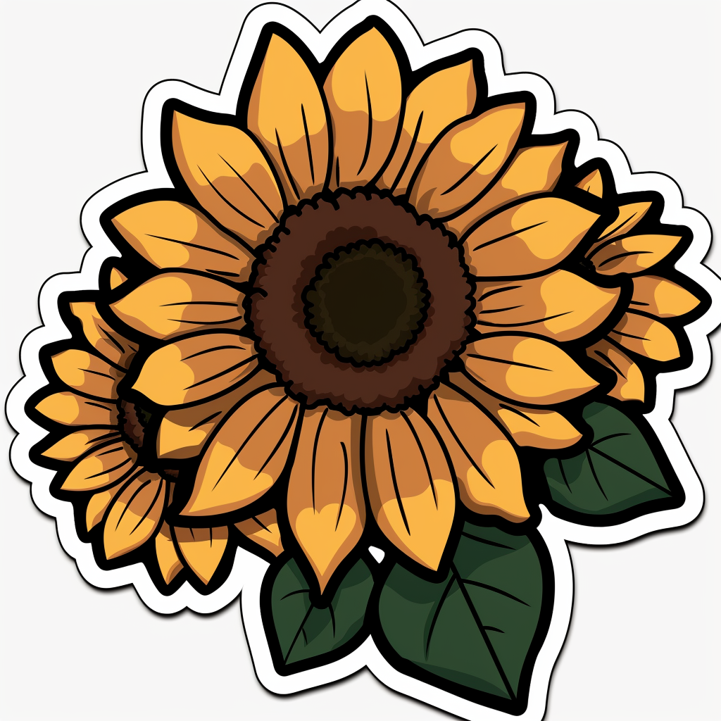Sunflowers Expressive surreal Vinyl Decal Sticker for Car, Laptop, Tumbler and more # F018145