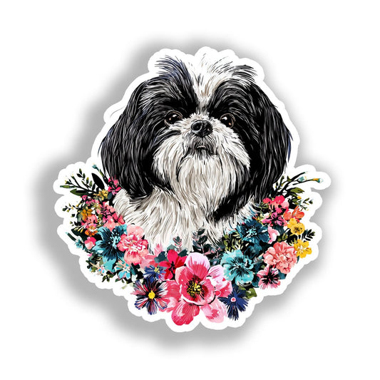 Shih Tzu Dog Vinyl Decal Sticker for Car, Laptop, Tumbler and more # A019199-4" x 4"