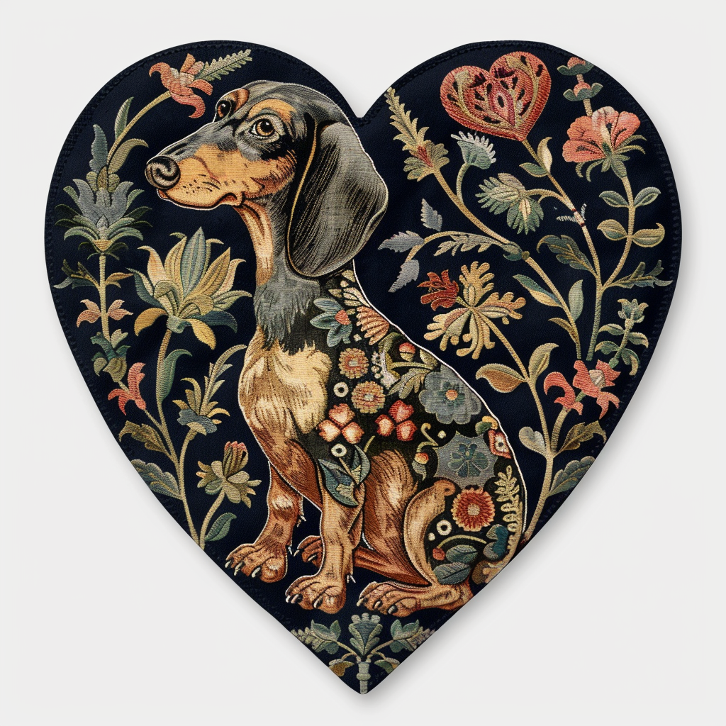 Dachshund Dog Heartcore Vinyl Decal Sticker for Car, Laptop, Tumbler and more # F012795